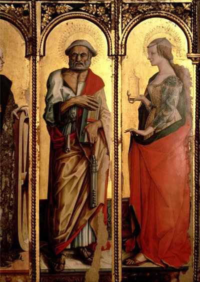 St. Peter and St. Mary Magdalene (detail) by Carlo Crivelli